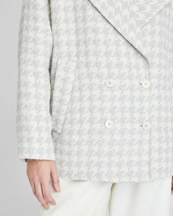 Club Monaco Jackets and Coats Short DoubleBreasted Textured Relaxed Coat Light Heather Grey 8211 Women