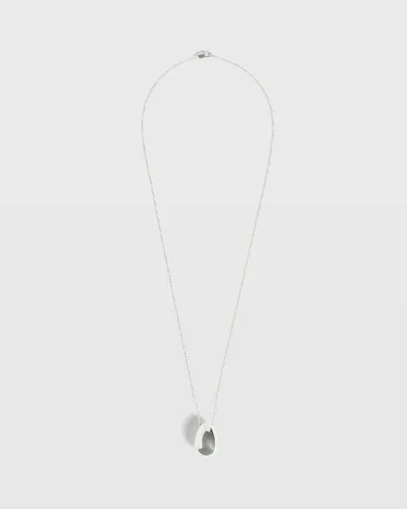 Club Monaco Jewelry Chunky Teardrop Pendant Necklace Silver 8211 Women
