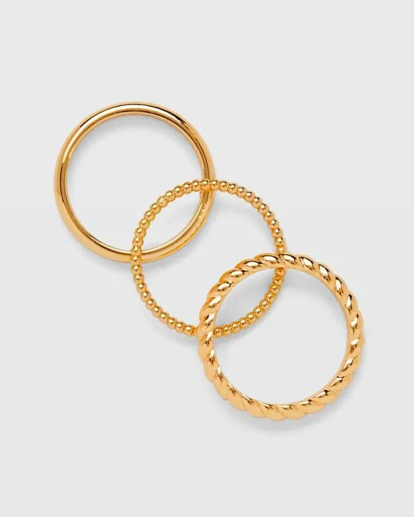 Club Monaco Jewelry Stacking Ring Set Gold 8211 Women