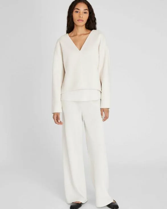 Club Monaco Loungewear Bias Cut Pant Ivory 8211 Women