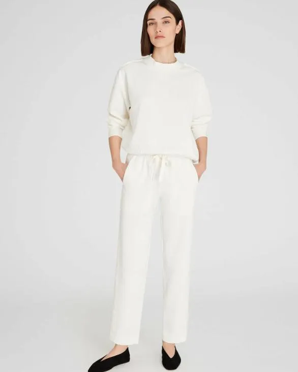 Club Monaco Loungewear Satin Stripe Pant Antique White 8211 Women