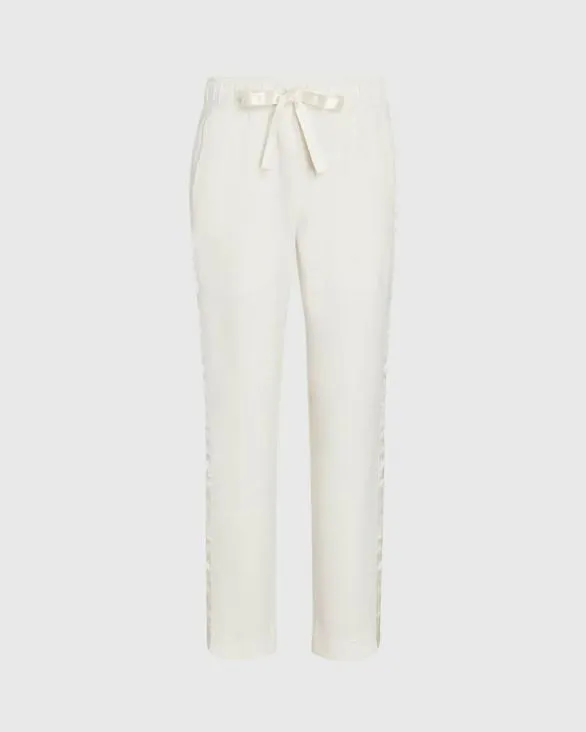 Club Monaco Loungewear Satin Stripe Pant Antique White 8211 Women