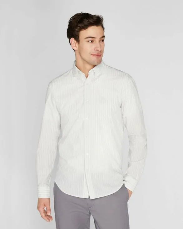 Club Monaco Shirts Airy Poplin Stripe Shirt Grey Mix 8211 Men