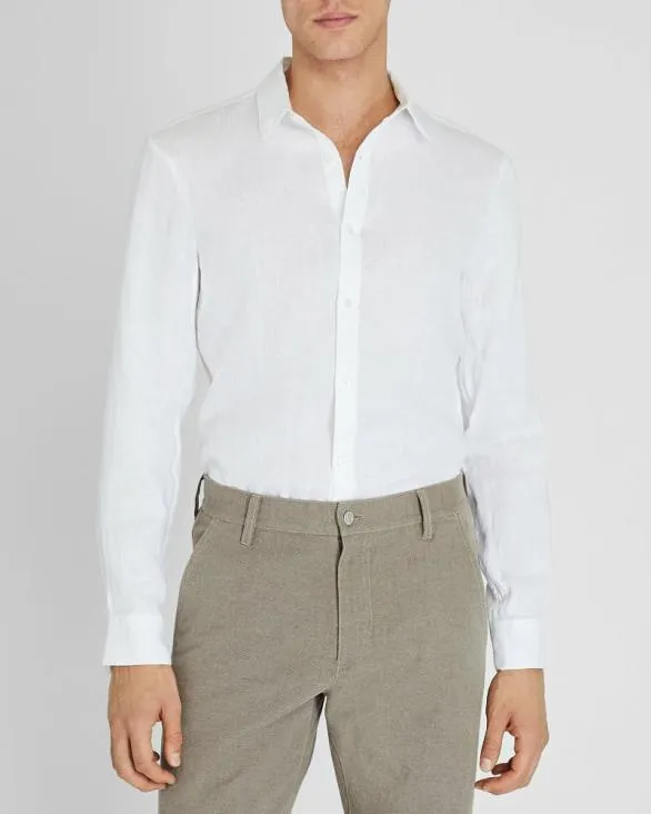 Club Monaco Shirts Carlo Bassetti Italian Linen Shirt White 8211 Men