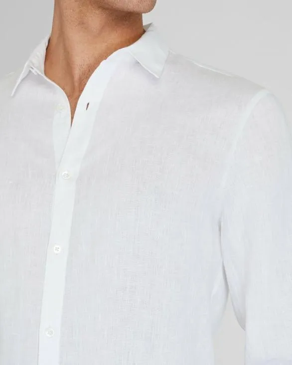Club Monaco Shirts Carlo Bassetti Italian Linen Shirt White 8211 Men