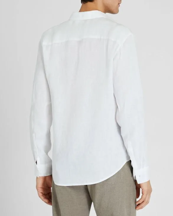 Club Monaco Shirts Carlo Bassetti Italian Linen Shirt White 8211 Men