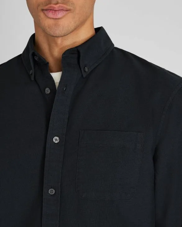Club Monaco Shirts LongSleeve Solid Oxford Shirt Black 8211 Men