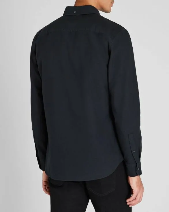 Club Monaco Shirts LongSleeve Solid Oxford Shirt Black 8211 Men