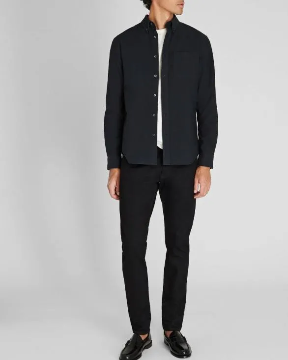 Club Monaco Shirts LongSleeve Solid Oxford Shirt Black 8211 Men