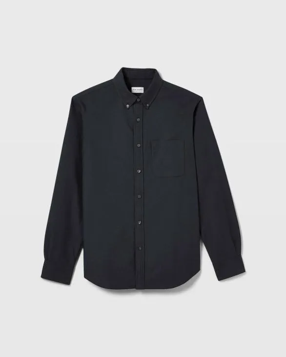 Club Monaco Shirts LongSleeve Solid Oxford Shirt Black 8211 Men