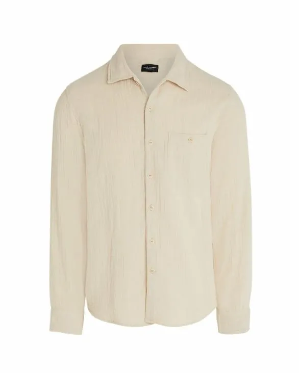 Club Monaco Shirts LongSleeve Summer Doubleface Shirt Stripe 8211 Light Blue 8211 Men
