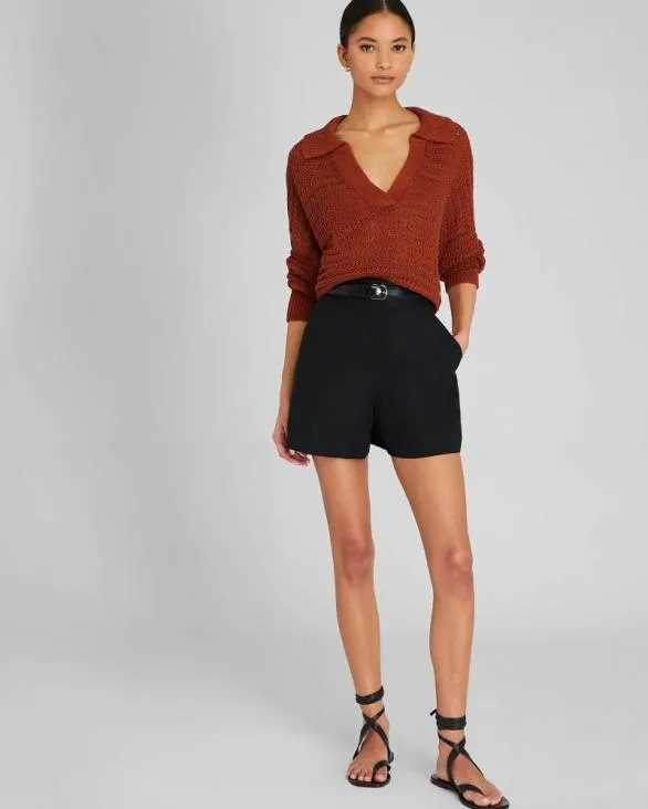 Club Monaco Shorts Refined Flat Front Short Black 8211 Women