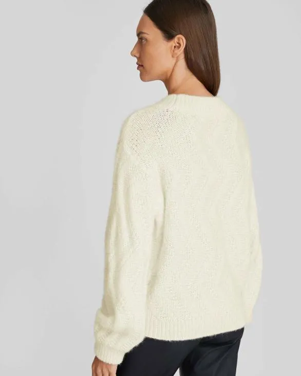 Club Monaco Sweaters Balloon Sleeve Alpaca Sweater Ivory 8211 Women