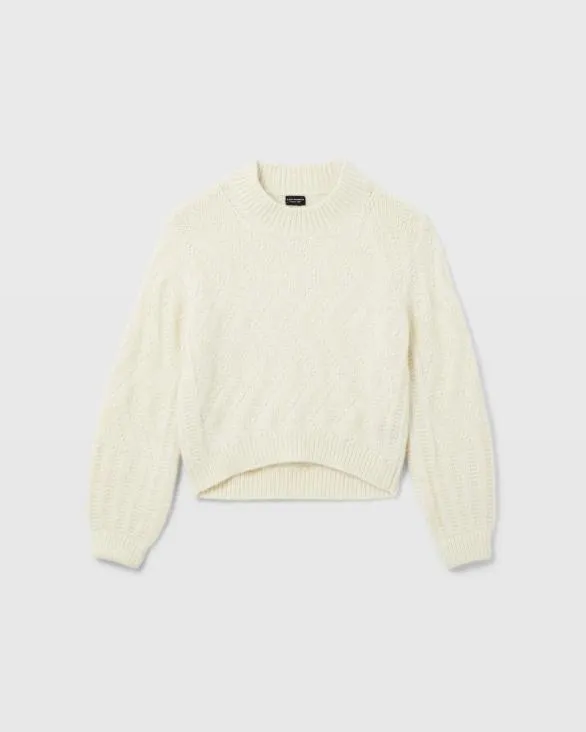 Club Monaco Sweaters Balloon Sleeve Alpaca Sweater Ivory 8211 Women
