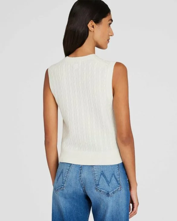 Club Monaco Sweaters Cashmere Mini Cable Shell Ivory 8211 Women