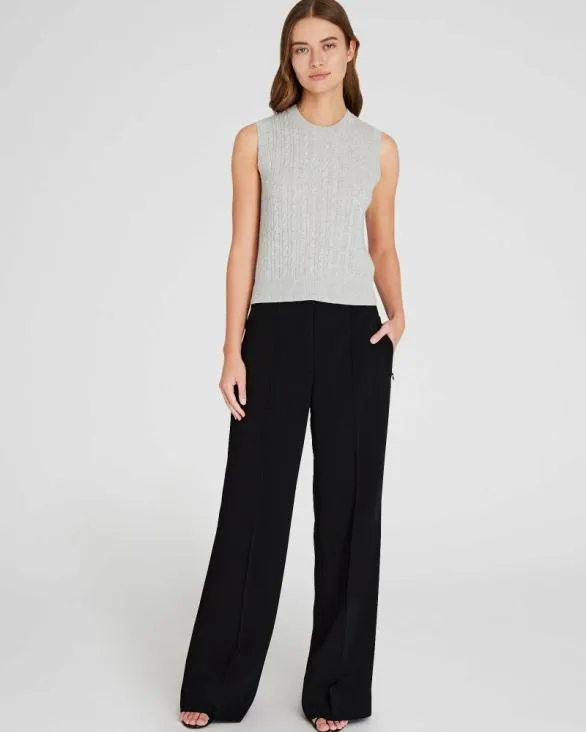 Club Monaco Sweaters Cashmere Mini Cable Shell Light Heather Grey 8211 Women