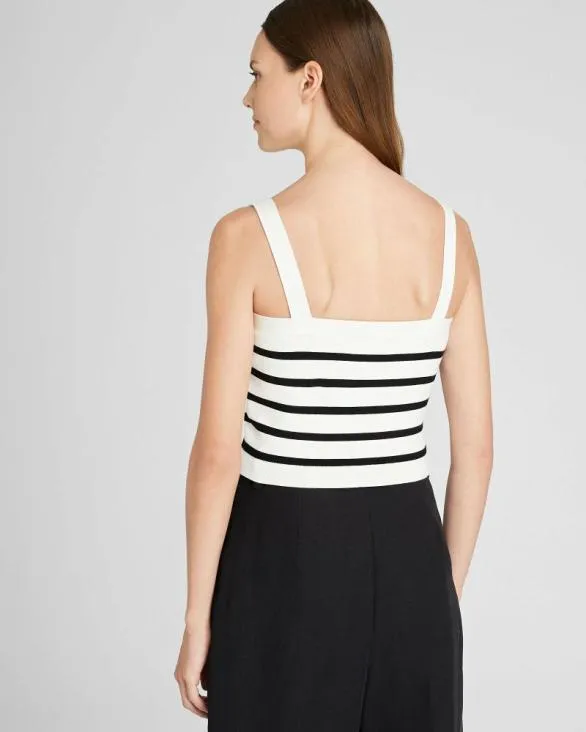 Club Monaco Sweaters Cropped Sweater Tank Whiteblack 8211 Women