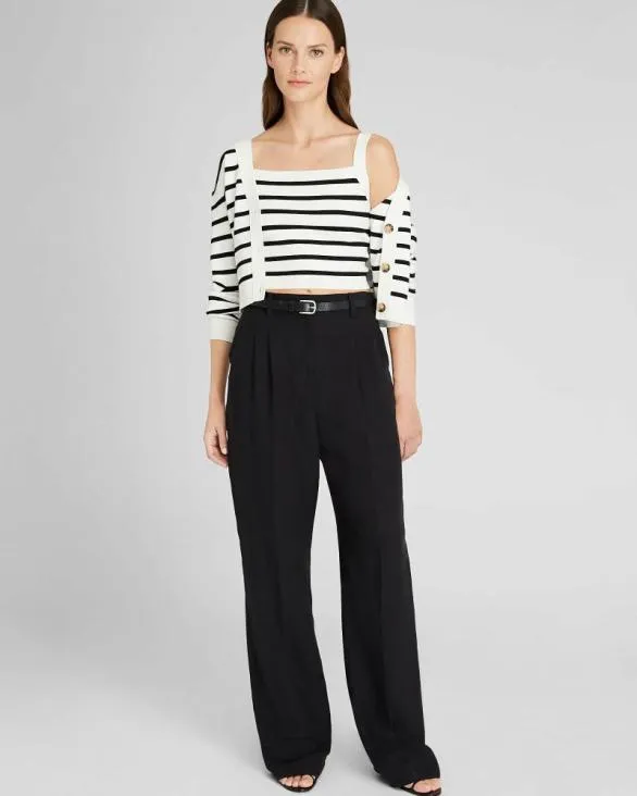 Club Monaco Sweaters Cropped Sweater Tank Whiteblack 8211 Women
