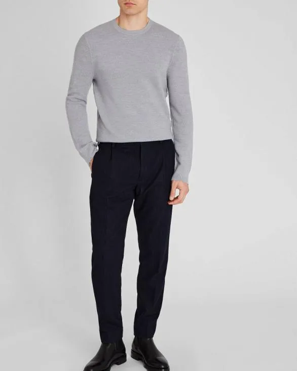 Club Monaco Sweaters Wool LongSleeve Stitch Crew Light Heather Grey 8211 Men