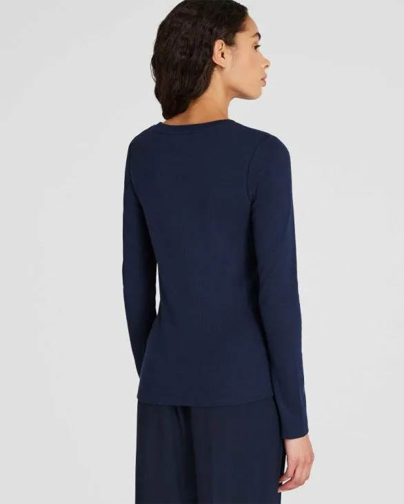 Club Monaco Tees LongSleeve Bowee Tee Navy 8211 Women