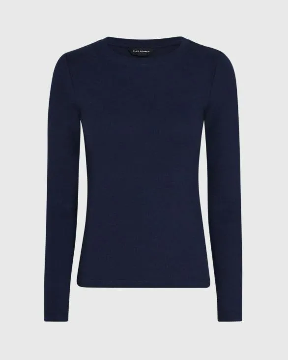 Club Monaco Tees LongSleeve Bowee Tee Navy 8211 Women