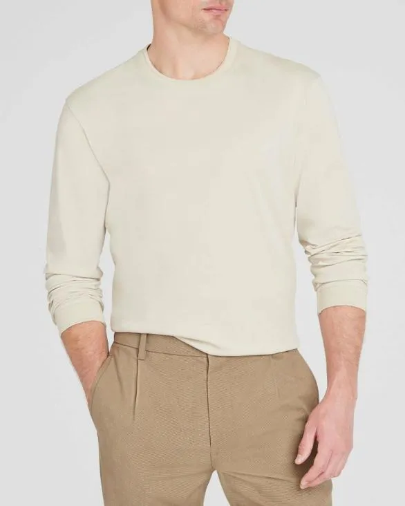 Club Monaco Tees LongSleeve Refined Crew Tee Oatmeal 8211 Men