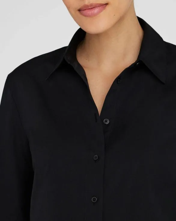 Club Monaco Tops Cropped ButtonDown Shirt Black 8211 Women