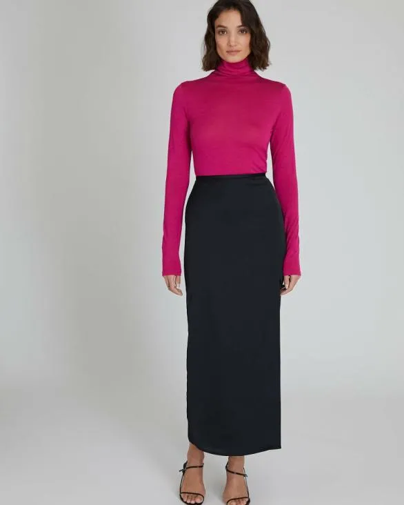 Club Monaco Tops Julianna Wool Blend Turtleneck Hot Pink 8211 Women
