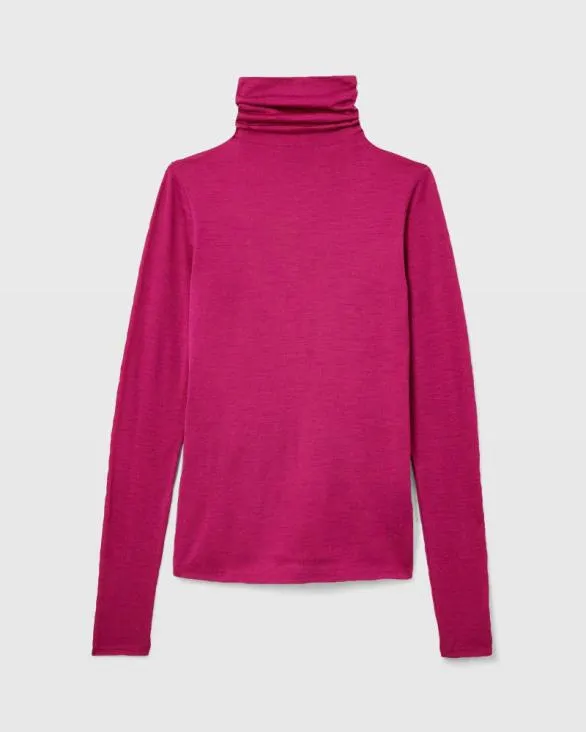 Club Monaco Tops Julianna Wool Blend Turtleneck Hot Pink 8211 Women