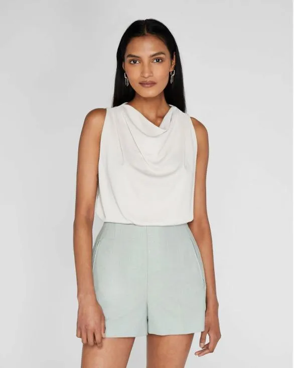 Club Monaco Tops Romantic Jersey Top Taupe 8211 Women