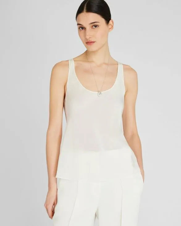 Club Monaco Tops Silk Racerback Cami Ecru 8211 Women