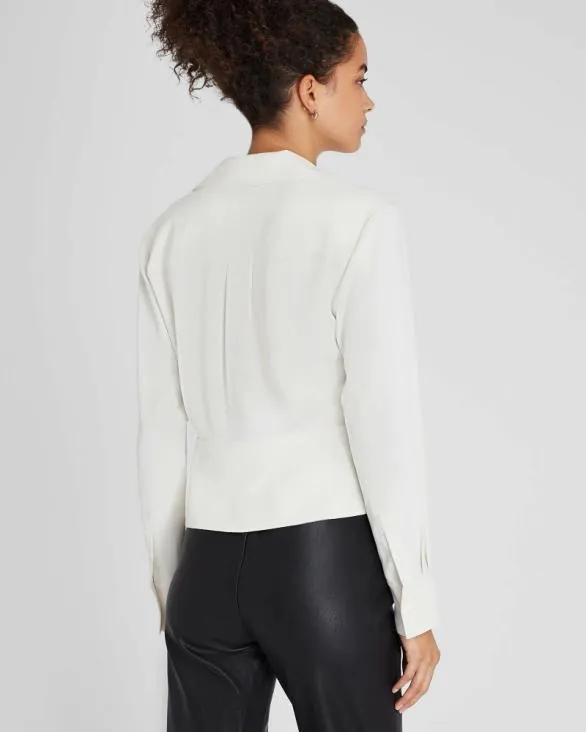 Club Monaco Tops Waisted Collared Shirt White 8211 Women
