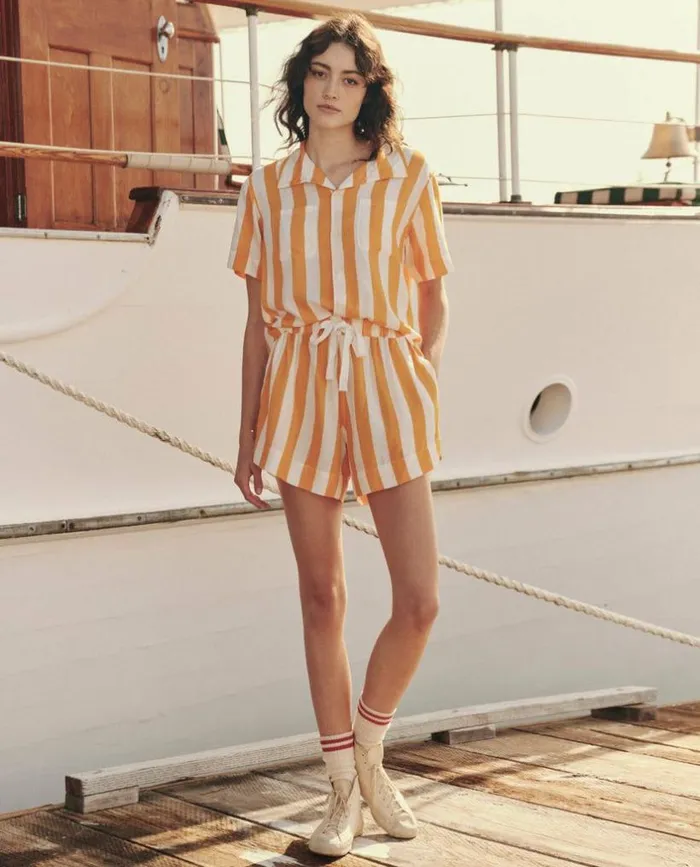 Collection The Great The Bonfire Short Mango Stripe