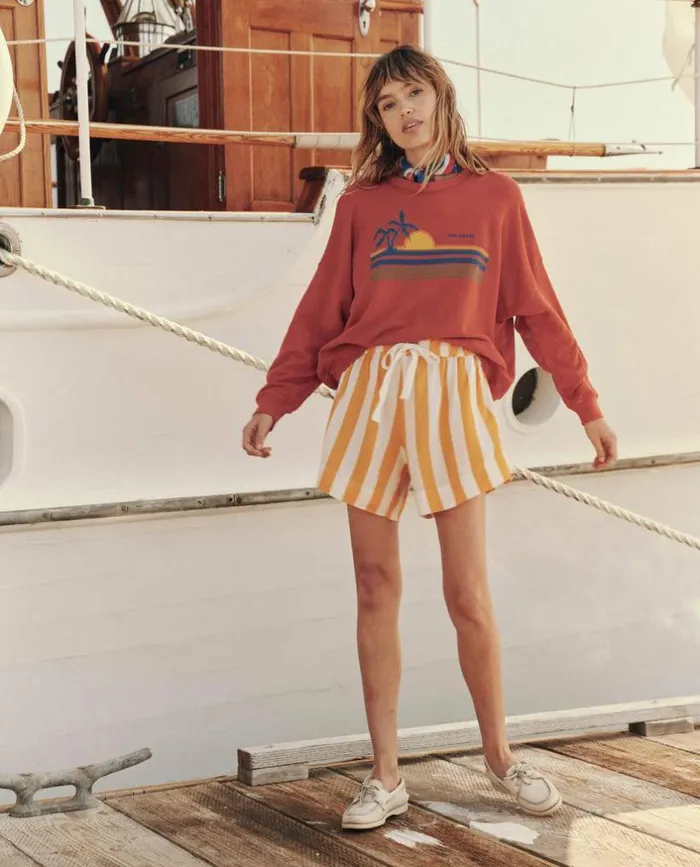 Collection The Great The Bonfire Short Mango Stripe