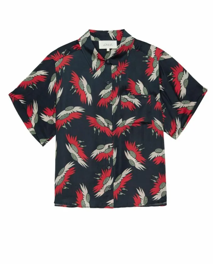 Collection The Great The County Top Navy Birds Of Paradise Print
