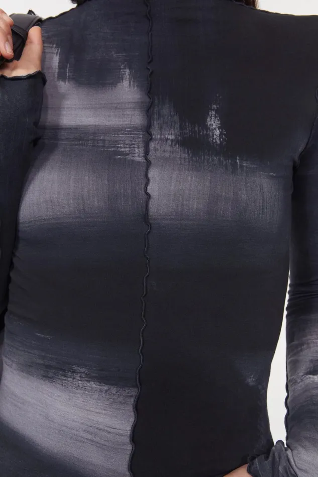 Columbina Wash Jersey Top Black Women Rodebjer Tops