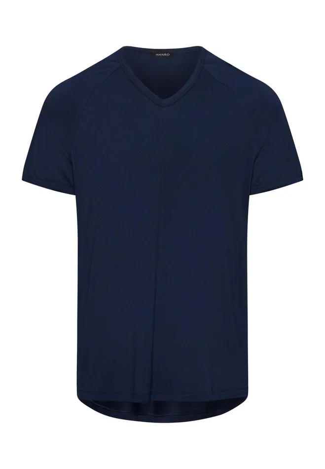 Cotton Blend VNeck TShirt Deep Navy Men HANRO Loungewear