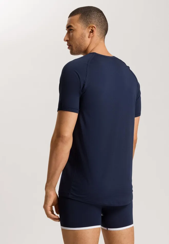 Cotton Blend VNeck TShirt Deep Navy Men HANRO Loungewear