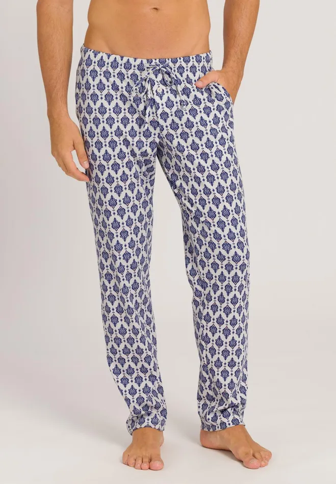 Cotton Drawstring Pajama Pants Modern Ornament Men HANRO Pajama Bottoms