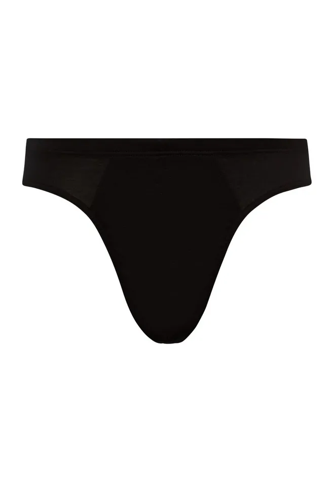 Cotton Low Rise Brief Black Men HANRO Briefs
