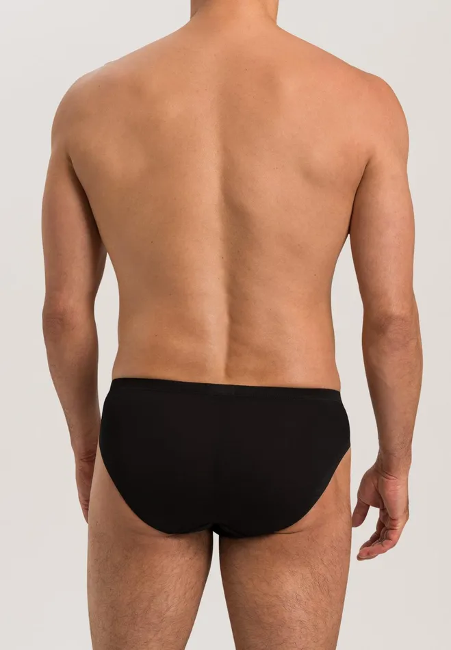 Cotton Low Rise Brief Black Men HANRO Briefs