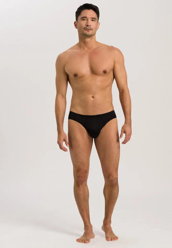 Cotton Low Rise Brief Black Men HANRO Briefs