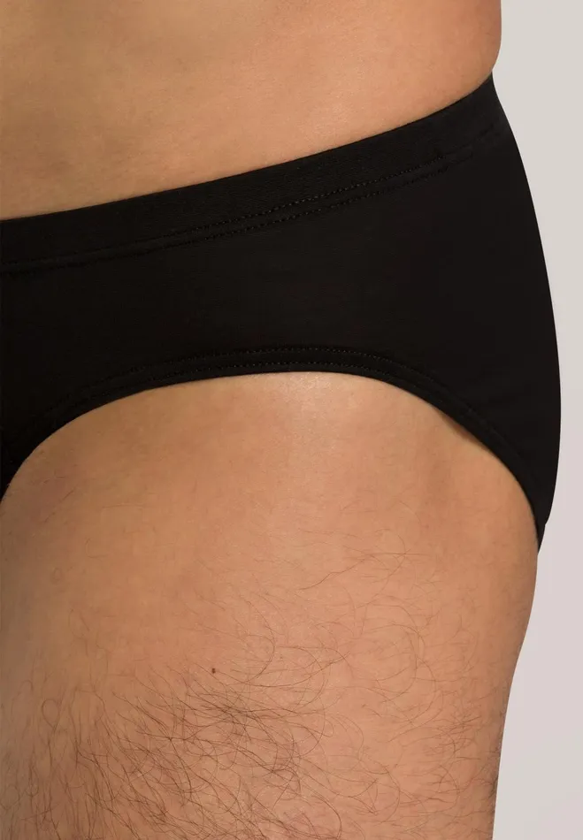 Cotton Low Rise Brief Black Men HANRO Briefs