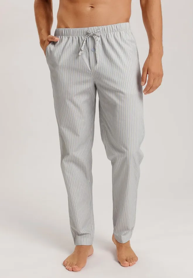 Cotton Woven Pajama Pants Light Stripe Men HANRO Pajama Bottoms