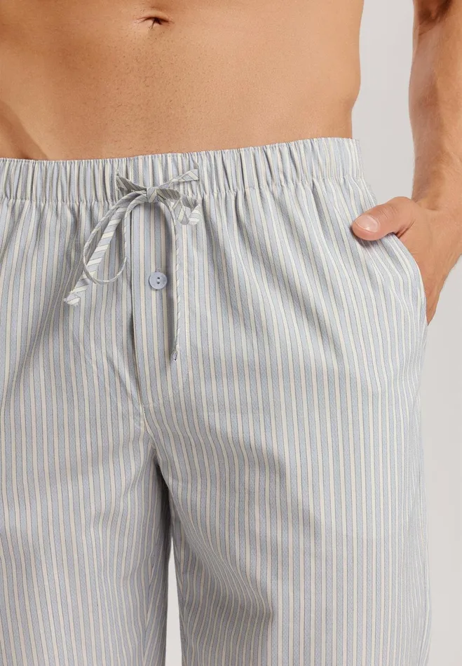 Cotton Woven Pajama Pants Light Stripe Men HANRO Pajama Bottoms