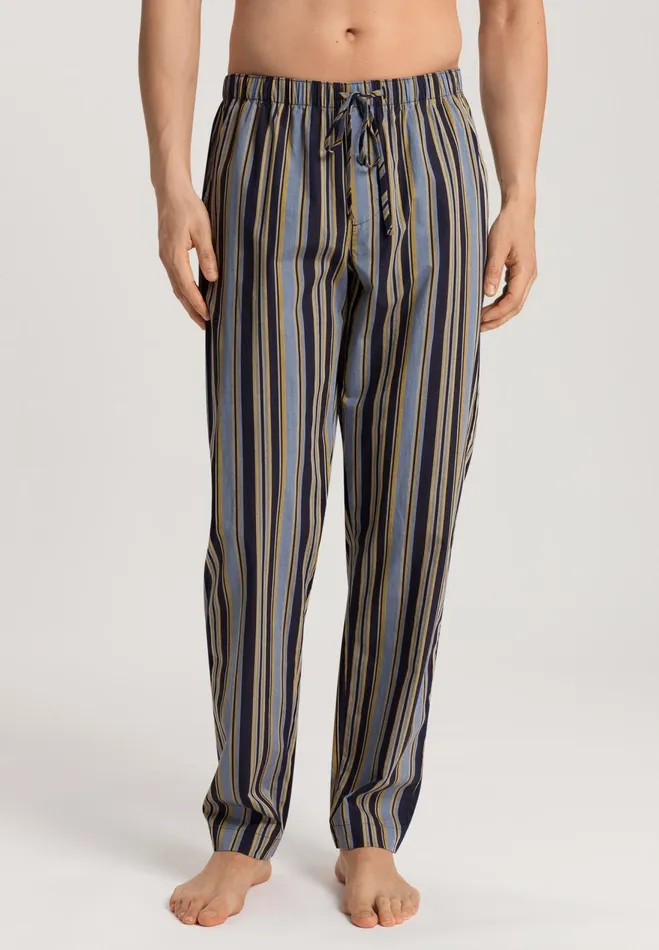Cotton Woven Pajama Pants Ocean Stripe Men HANRO Pajama Bottoms