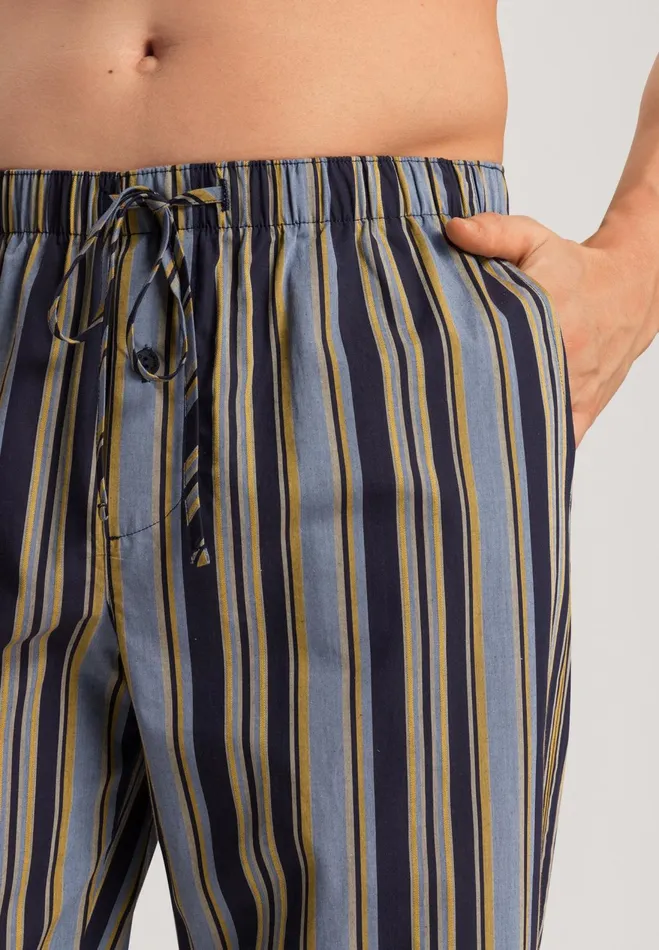 Cotton Woven Pajama Pants Ocean Stripe Men HANRO Pajama Bottoms