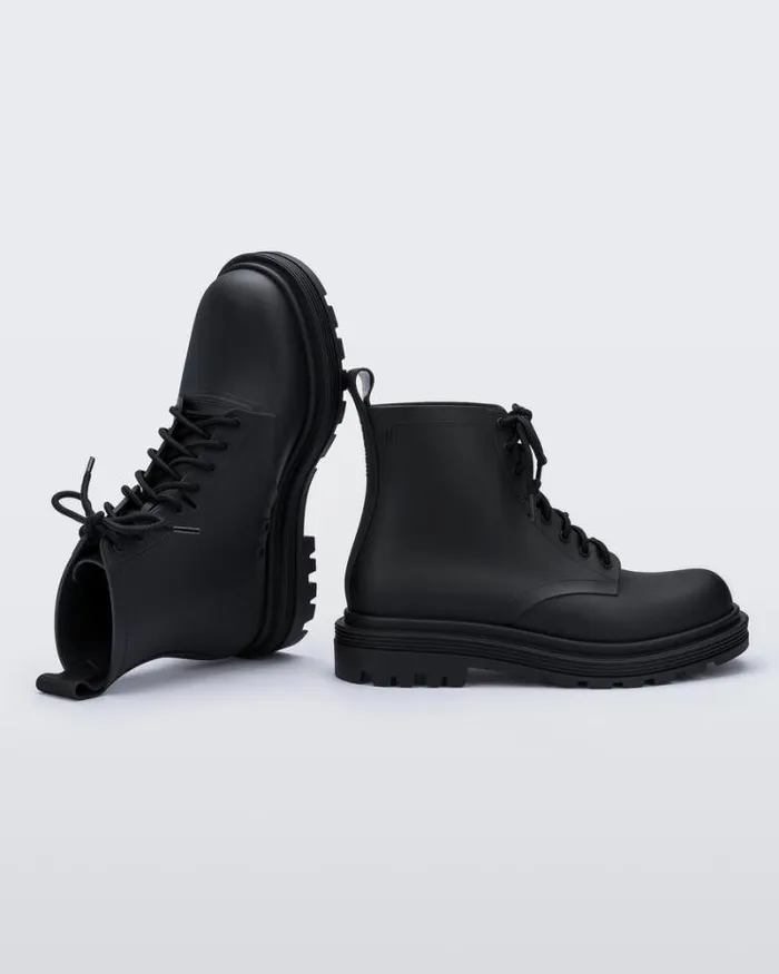 Coturno Matte Black Women Melissa Boots