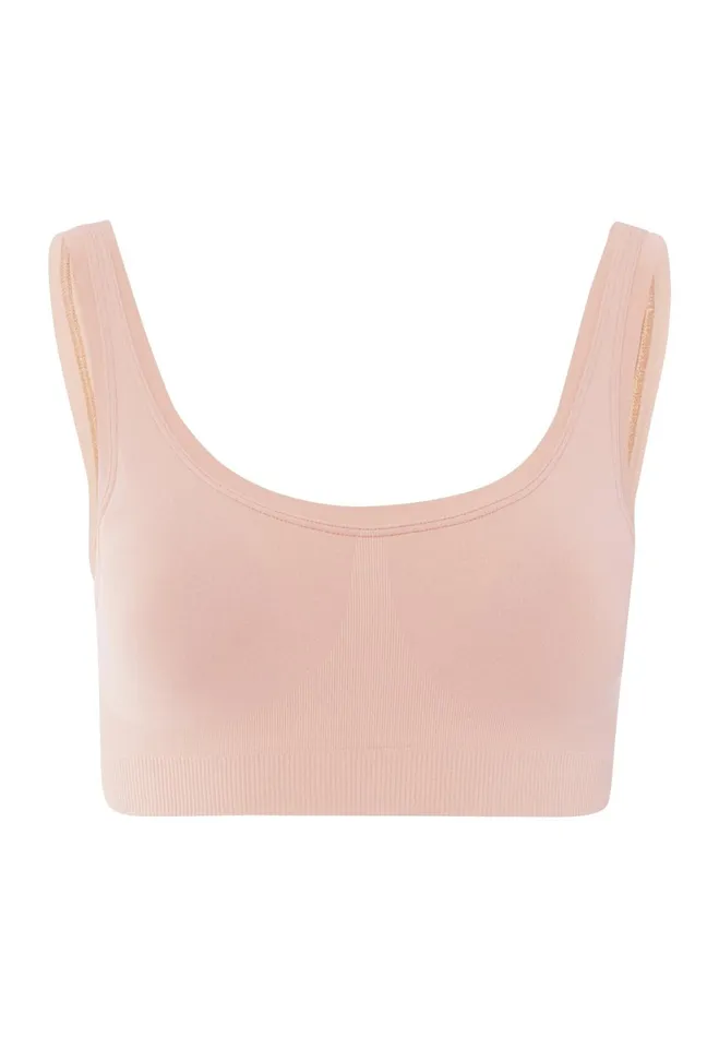 Crop Top Padded Peach Whip Women HANRO Wireless Bras