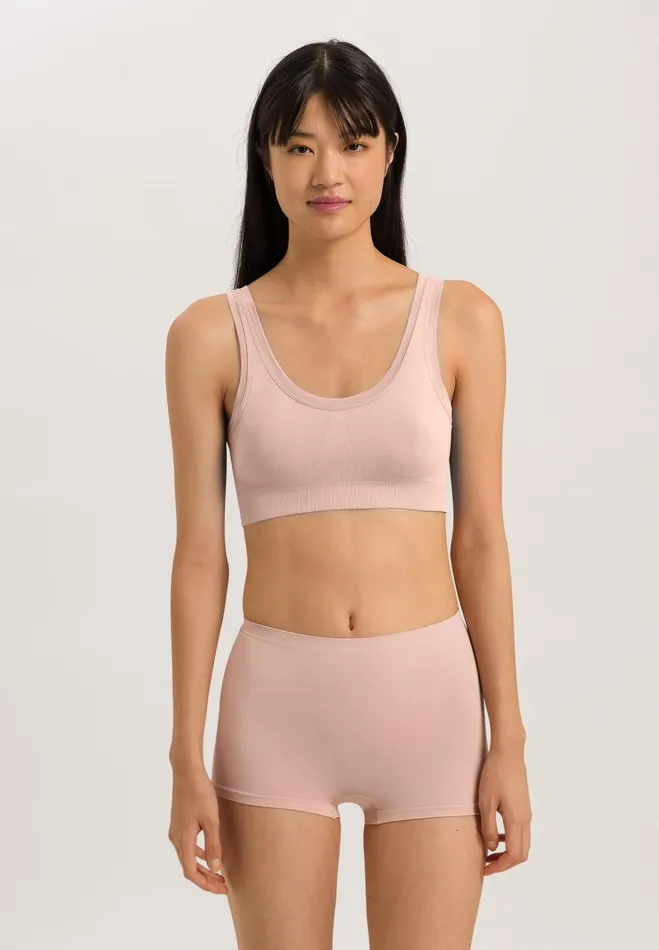 Crop Top Padded Peach Whip Women HANRO Wireless Bras